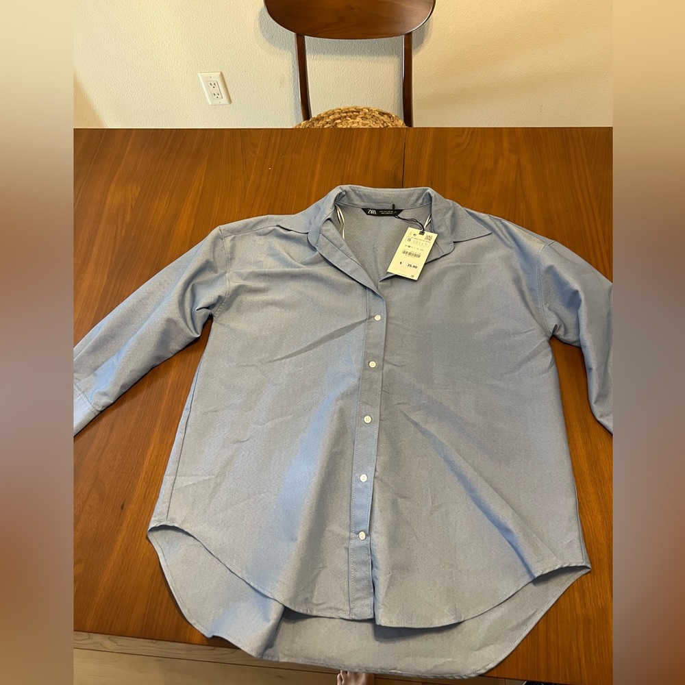 Zara oversized button down new with tags size small